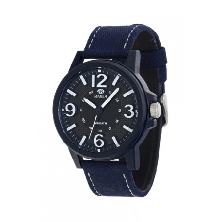 RELOJ MAREA HOMBRE CORREA DE TELA AZUL