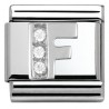 COMPOSABLE DE NOMINATION, PLATA Y CIRCON, LETRA, F