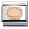 Composable, 9k oro rosa,esmeralda diamantada