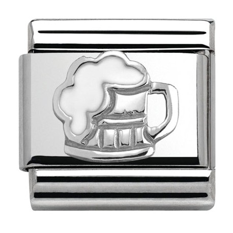 Composable,plata 925 con esmalte, jarra de cerveza