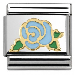 COMPOSABLE DE NOMINATION, ORO 18K, ROSA  AZUL 