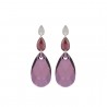 PENDIENTES PLATA VICTORIA CRUZ TRIPLE PIEDAS