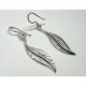 PENDIENTES PLATA LARGOS PLUMA
