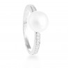 ANILLO LUXENTER PLATA PERLA CON CIRCONITAS