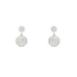 PENDIENTES VAPOUR PLATA ROSETON