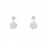 PENDIENTES VAPOUR PLATA ROSETON