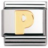 COMPOSABLE DE NOMINATION EN ORO, LETRA "P"